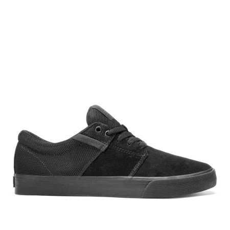 Supra Stacks II Vulc Mens Low Tops Shoes Black UK 24NEZ